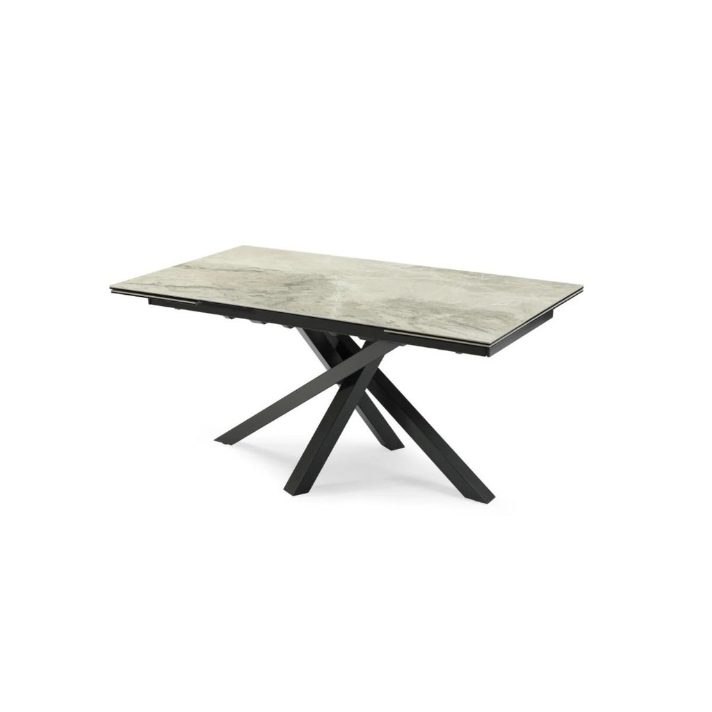 Oakwood Brando Gloss Ceramic Extending Dining Table Grey