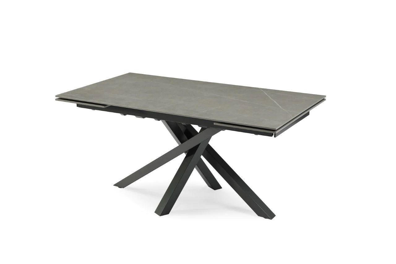 Oakwood Brando Matte Grey Ceramic Extending Dining Table