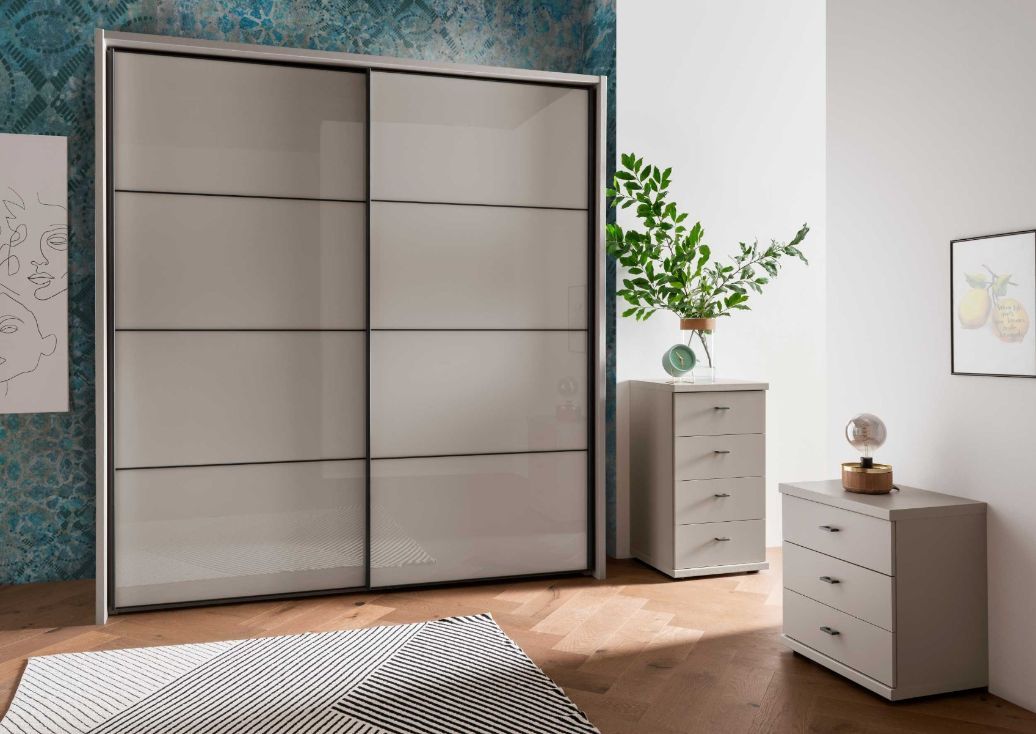 Oakwood Wiemann Miami Plus Pebble Grey Sliding Door Wardrobe