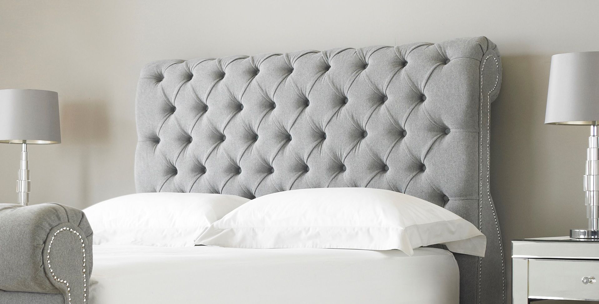 Oakwood Chiswick Chesterfield Fabric Upholstered Bed Frame