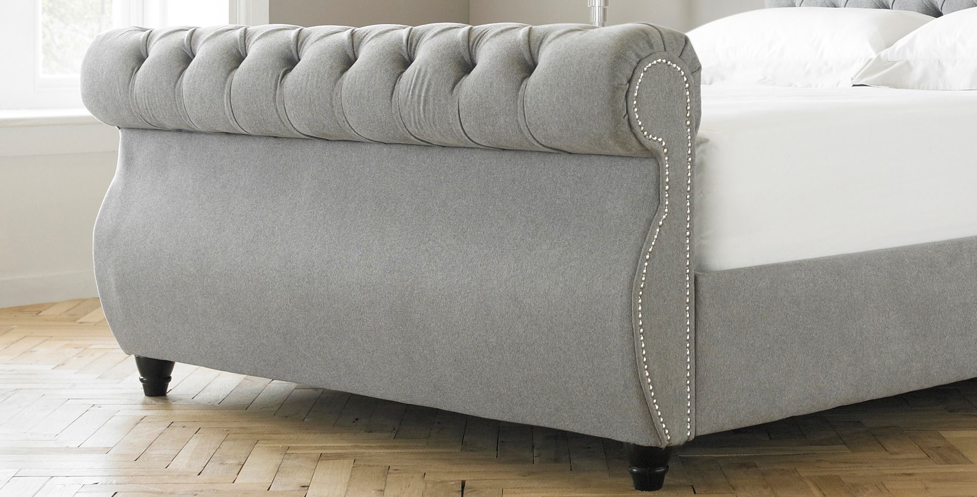 Oakwood Chiswick Chesterfield Fabric Upholstered Bed Frame