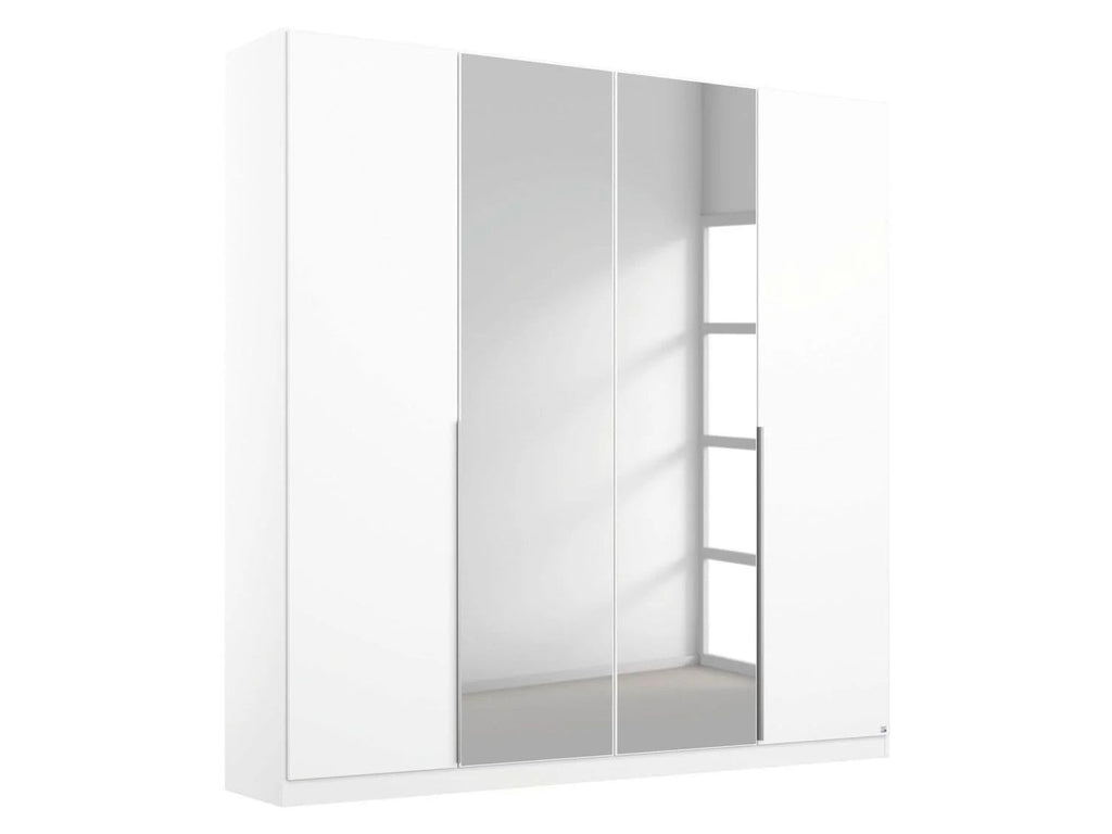 Oakwood Rauch Alabama Alpine White With Mirror 4 Door Hinged Wardrobe