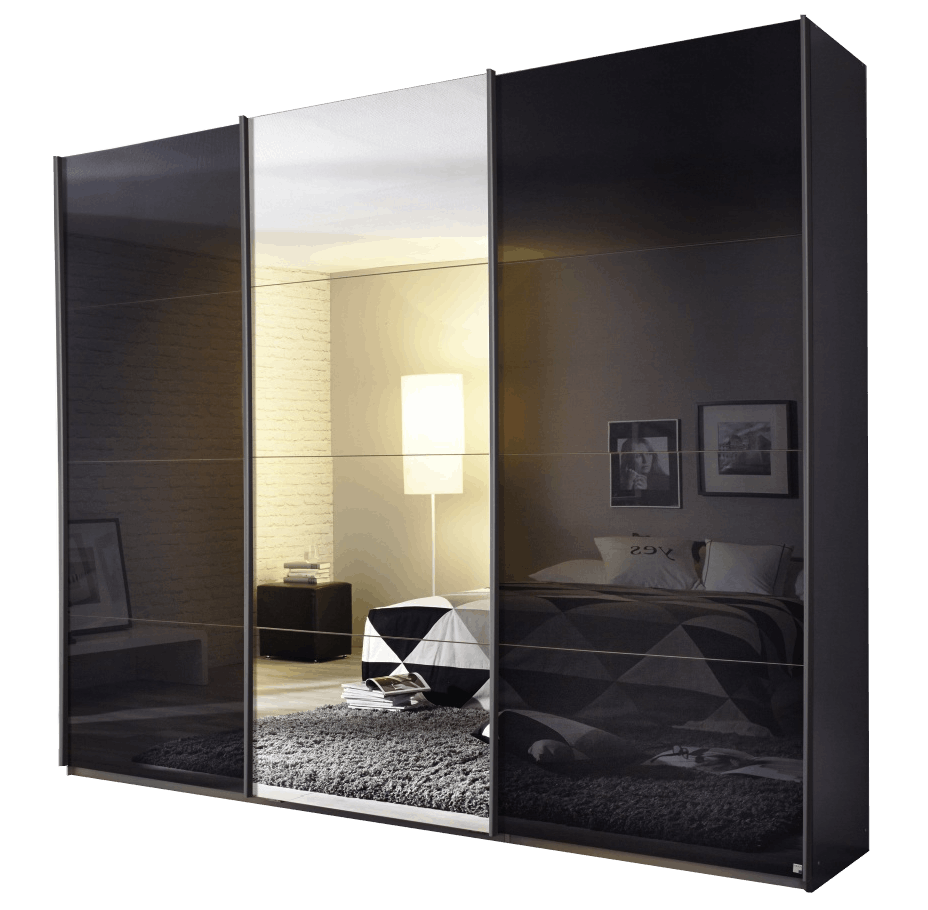 Oakwood Rauch Kulmbach Glass and Mirror Front 3 Sliding Door Wardrobe