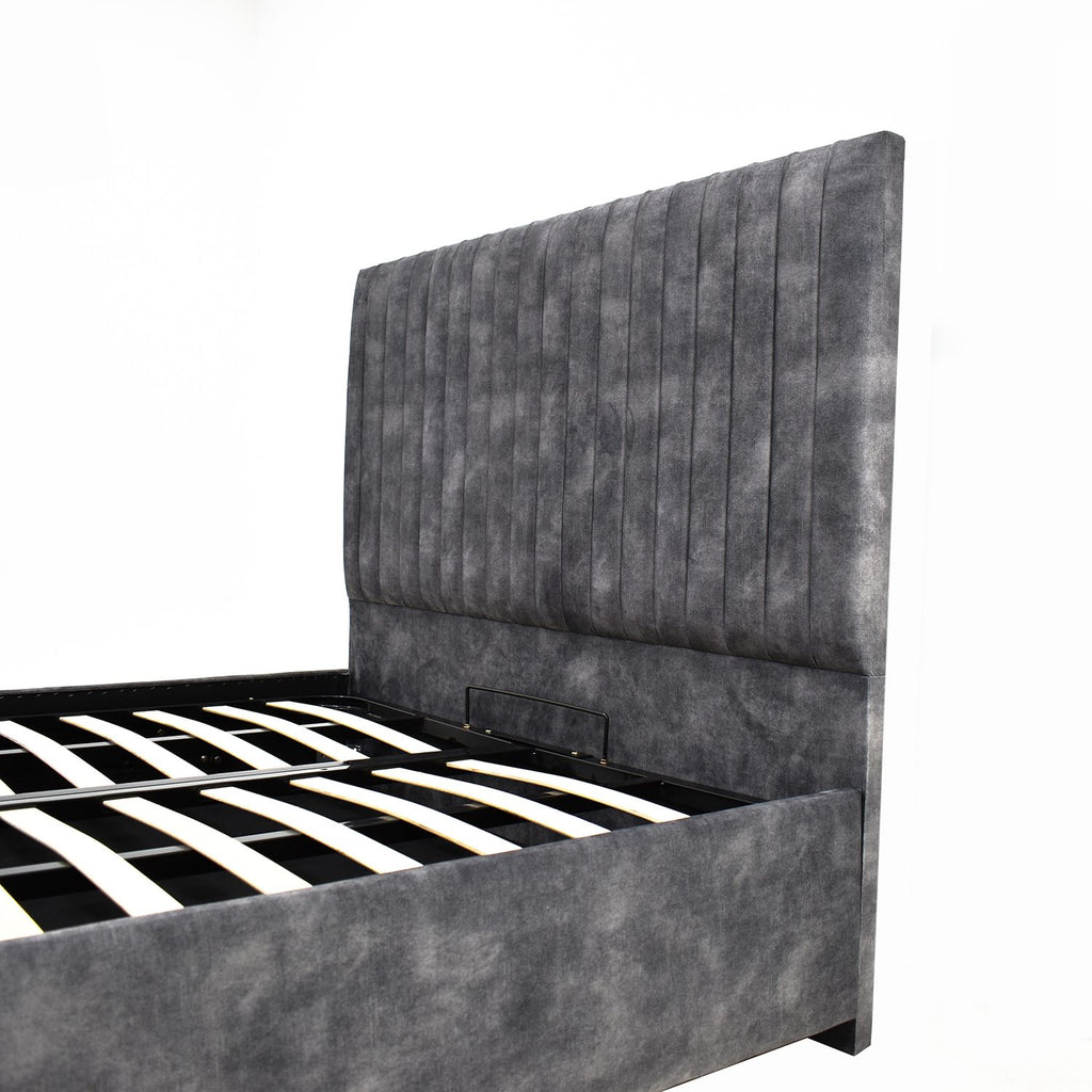 Oakwood Multiline Fabric Upholstered Bed Frame