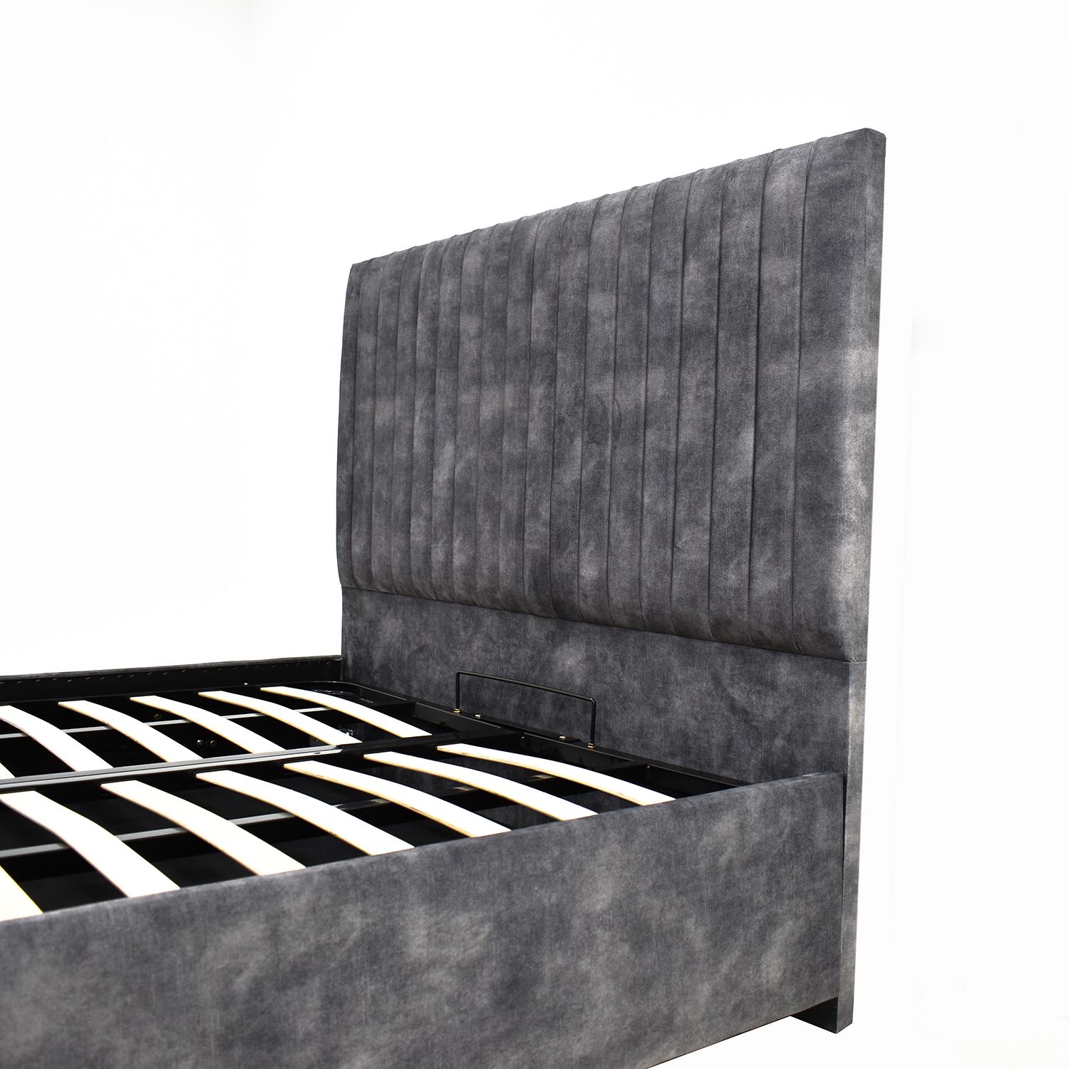 Oakwood Multiline Fabric Upholstered Bed Frame