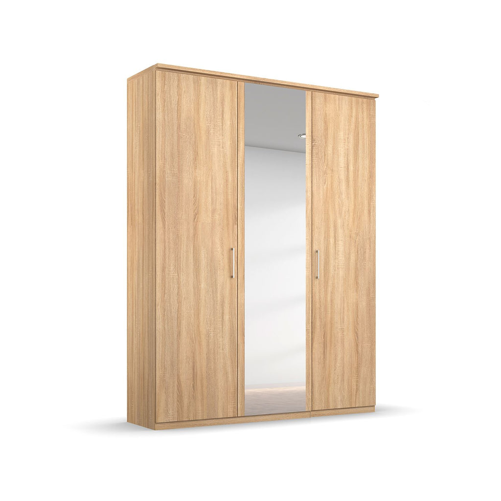 Oakwood Rauch Tellin 3 Hinged Door Wardrobe 1 Mirror Door