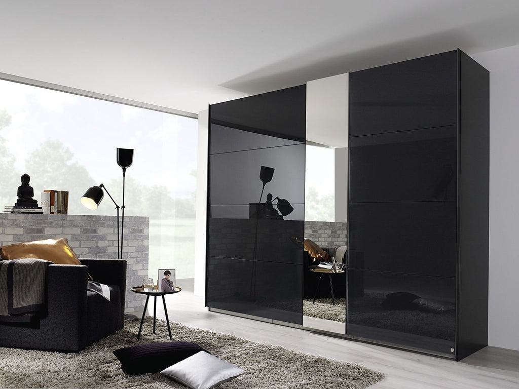 Oakwood Rauch Miramar Perth Graphite Sliding Door Wardrobe