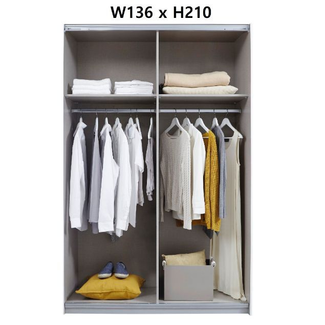 Oakwood Rauch Quadra 2 Gliding Door Wardrobe With Artisan Oak And Mirror Front