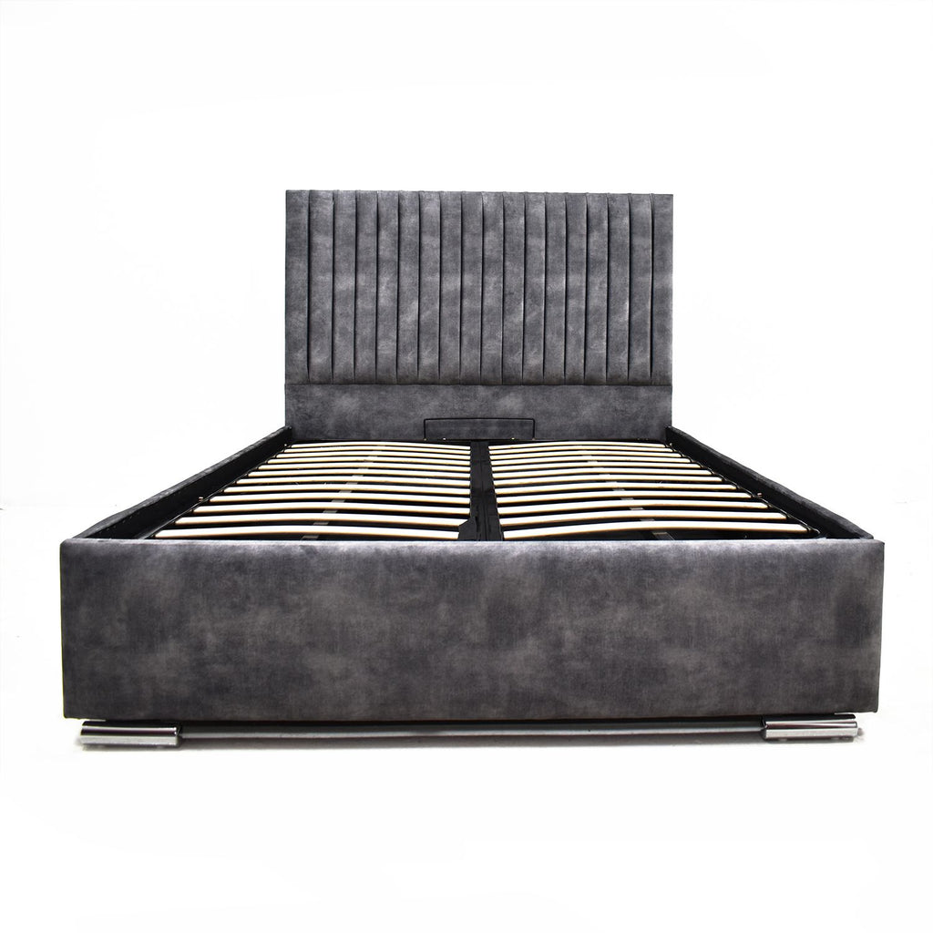 Oakwood Multiline Fabric Upholstered Bed Frame