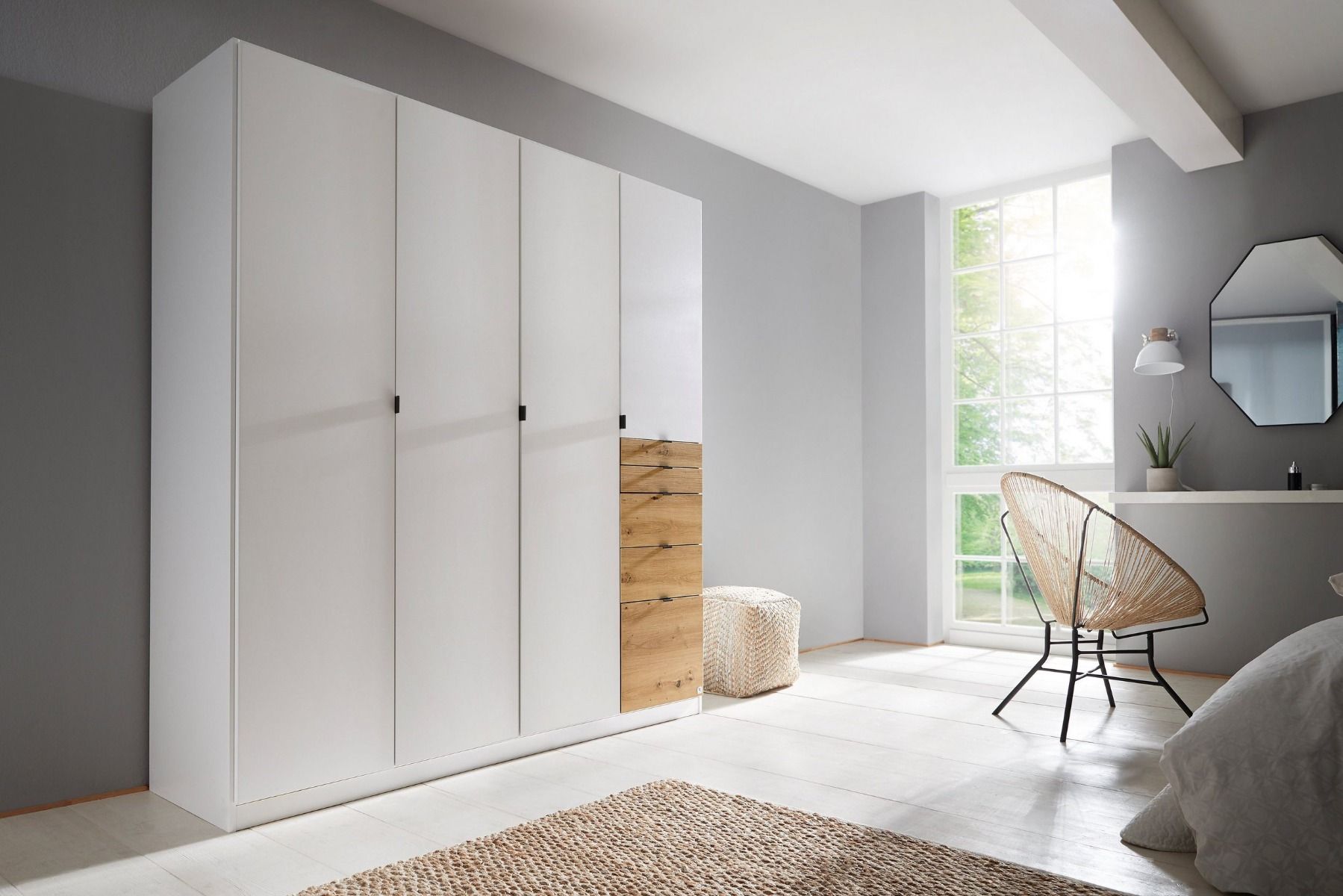Oakwood Rauch Ontario 4 Door Combi Wardrobe