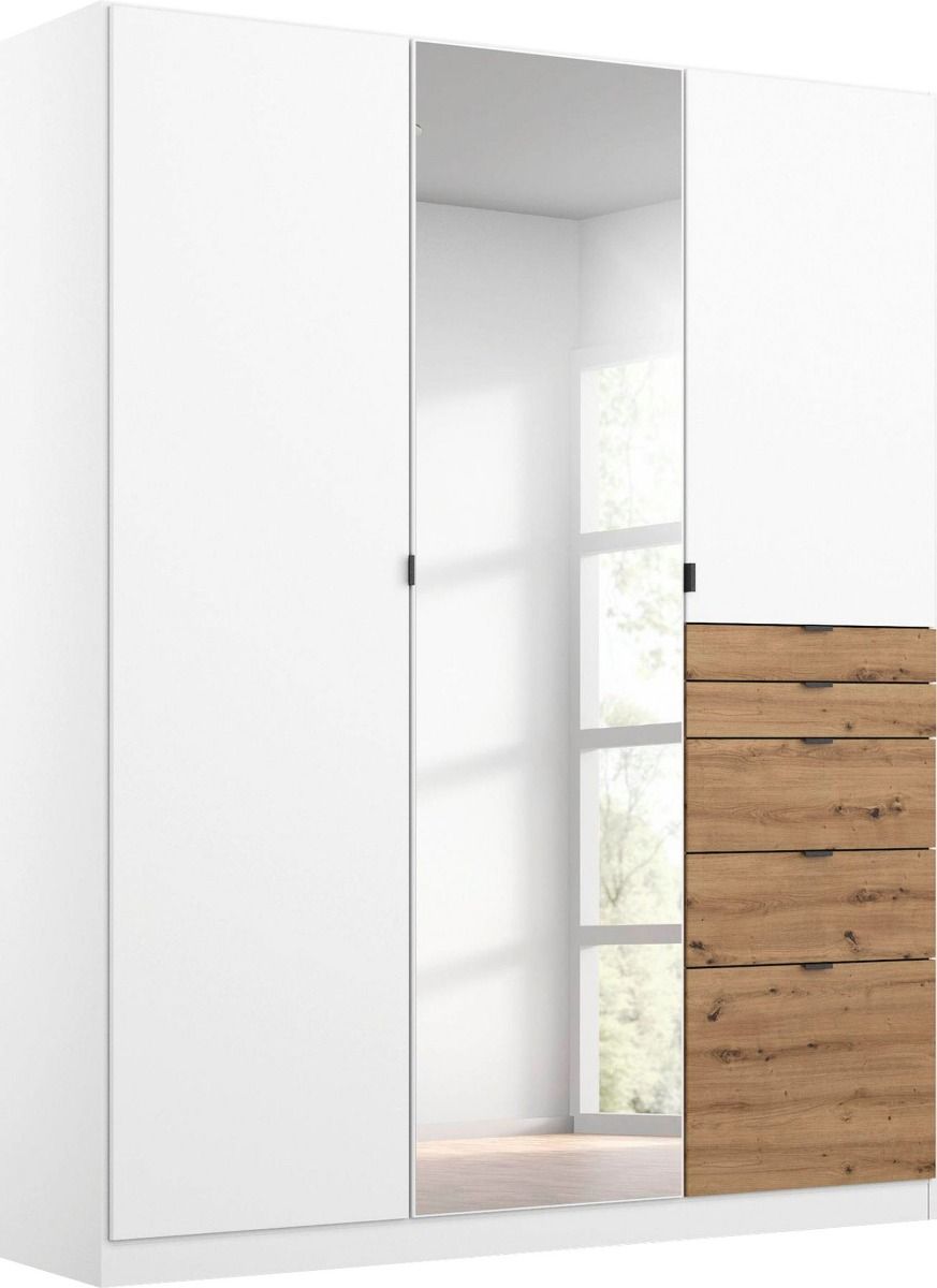 Oakwood Rauch Ontario Alpine White 3 Door Combi Hinged Wardrobe