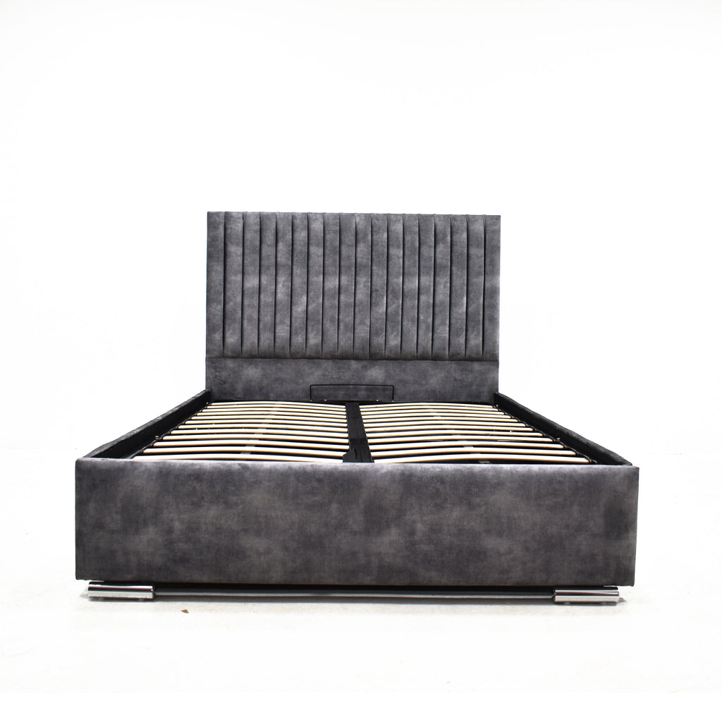 Oakwood Multiline Fabric Upholstered Bed Frame