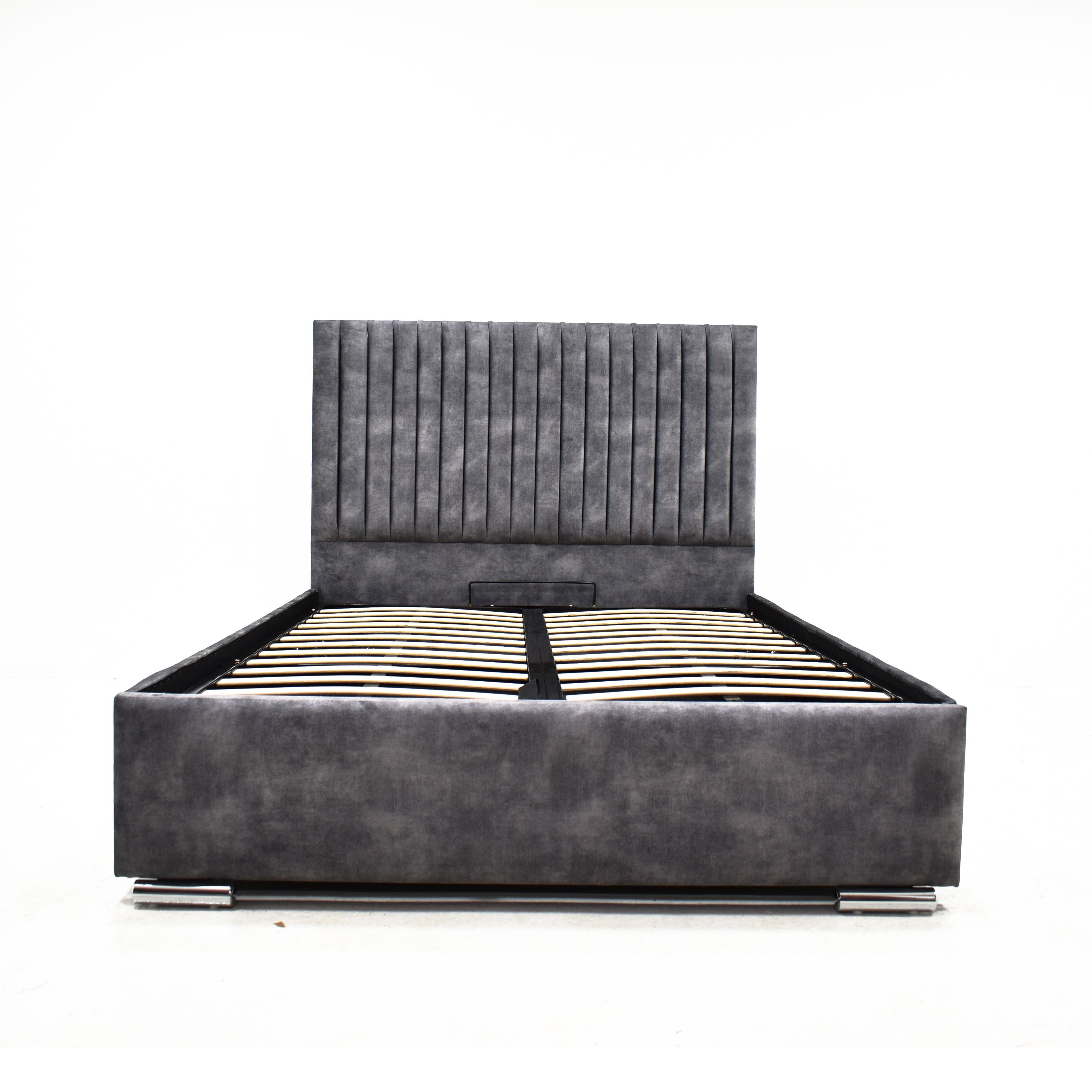 Oakwood Multiline Fabric Upholstered Bed Frame