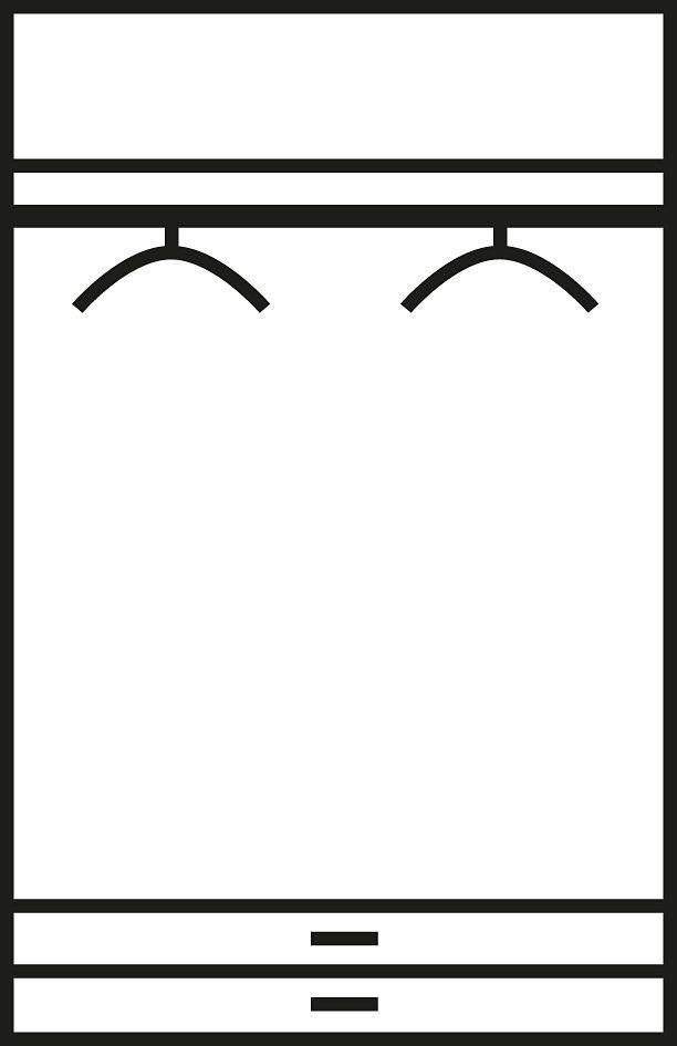 Oakwood Rauch Alvor 2 Door Alpine White Combi Mirrored Wardrobe
