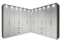 Oakwood Wiemann Monaco Corner Wardrobe With Glass Front Bi-Folding Doors