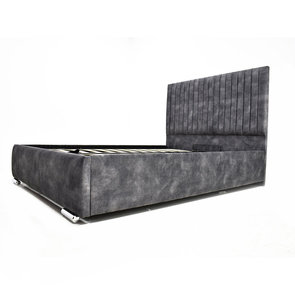 Oakwood Multiline Fabric Upholstered Bed Frame