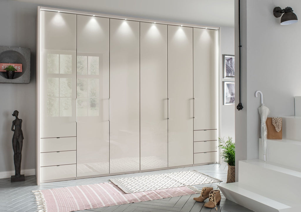 Oakwood Wiemann Kansas 6 Door Combi Wardrobe With 6 Side Drawers