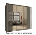 Oakwood Wiemann Kansas 6 Door Combi Wardrobe With 4 Full Mirror Doors