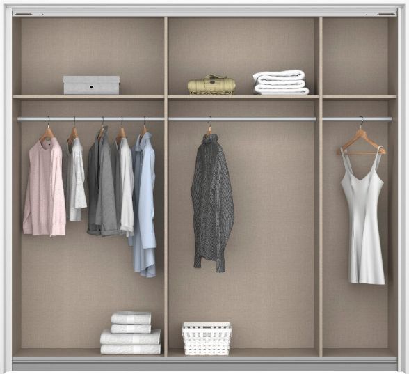 Oakwood Rauch Quadra Glass Blackberry Sliding Door Wardrobe