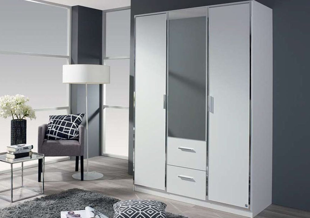 Oakwood Rauch Marl Alpine White Combi Wardrobe
