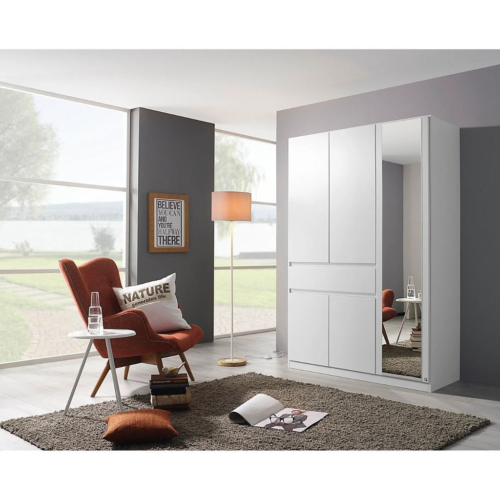 Oakwood RAUCH TUBINGEN White 3 Door Hinged wardrobe