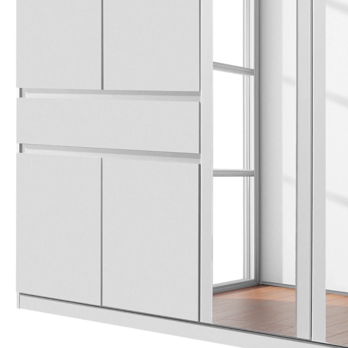 Oakwood RAUCH TUBINGEN White 4 Door Hinged wardrobe