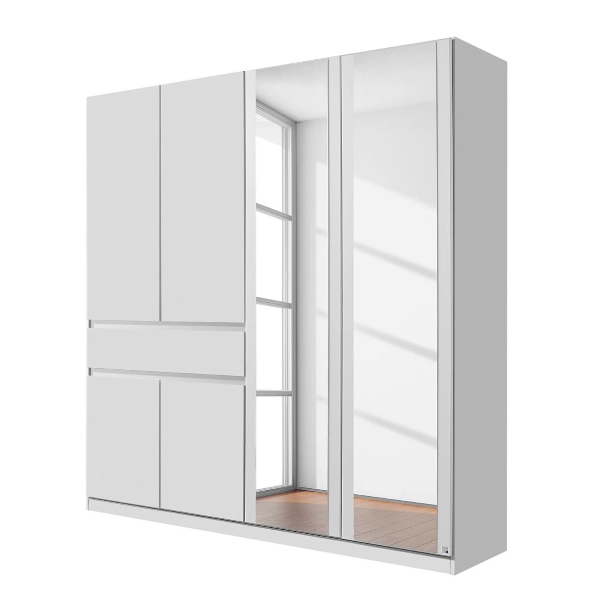 Oakwood RAUCH TUBINGEN White 3 Door Hinged wardrobe