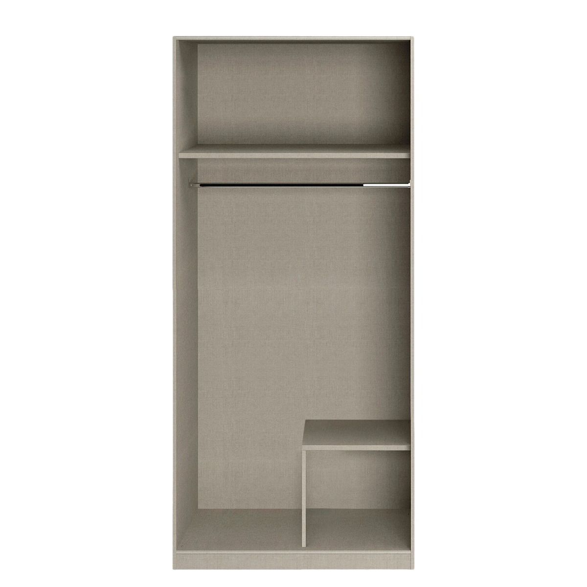Oakwood Rauch Arnstein 2 Door Metallic Grey/Alpine White Combi Mirrored Wardrobe