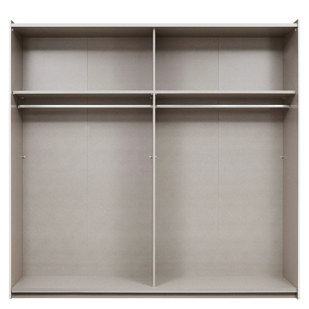 Oakwood Rauch Korbach Metallic Grey Stone Grey 218CM 2 Sliding Door Wardrobe