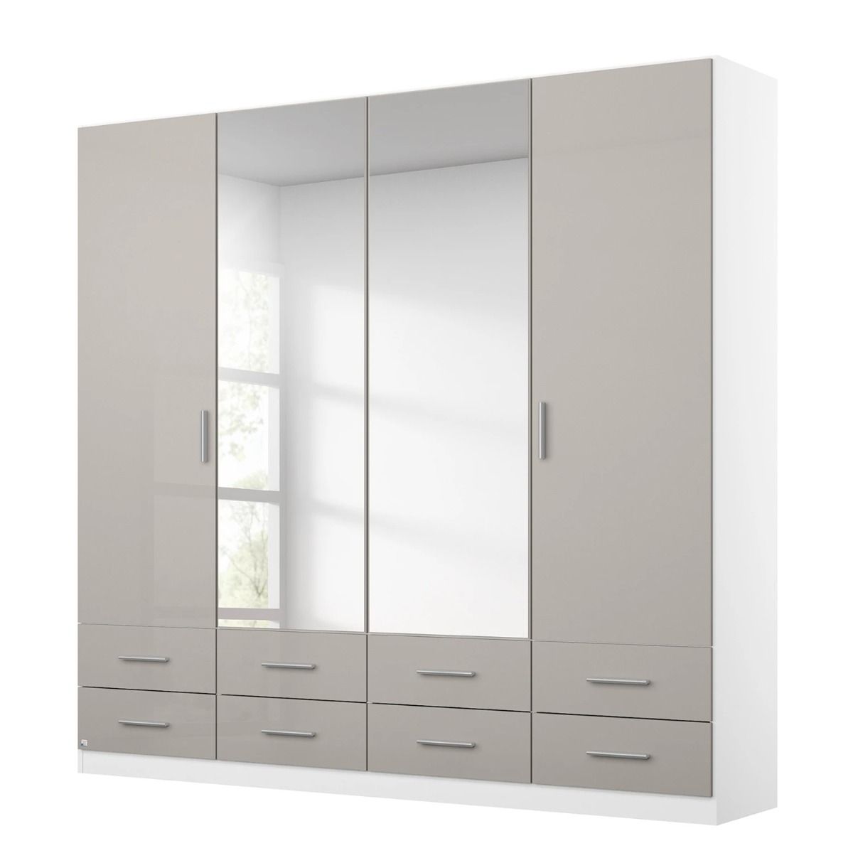 Oakwood Rauch Stuttgart 4 Door Combi Wardrobe With Bottom Drawers W181 x H210CM