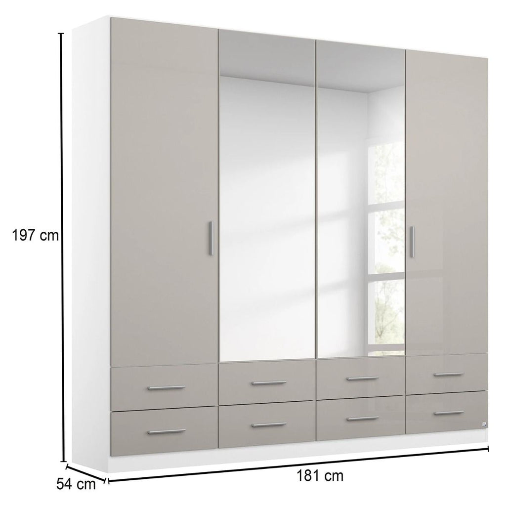 Oakwood Rauch Stuttgart 4 Door Wardrobe With Drawers