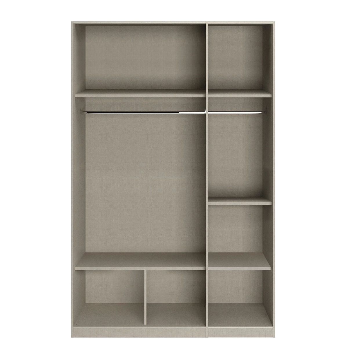 Oakwood Rauch Stuttgart Artisan Oak Light with Soft Grey Front 3 Door Combi Wardrobe