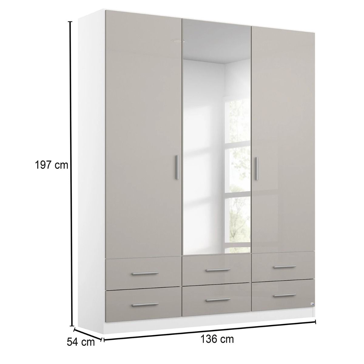 Oakwood Rauch Stuttgart 3-Door Combi Wardrobe