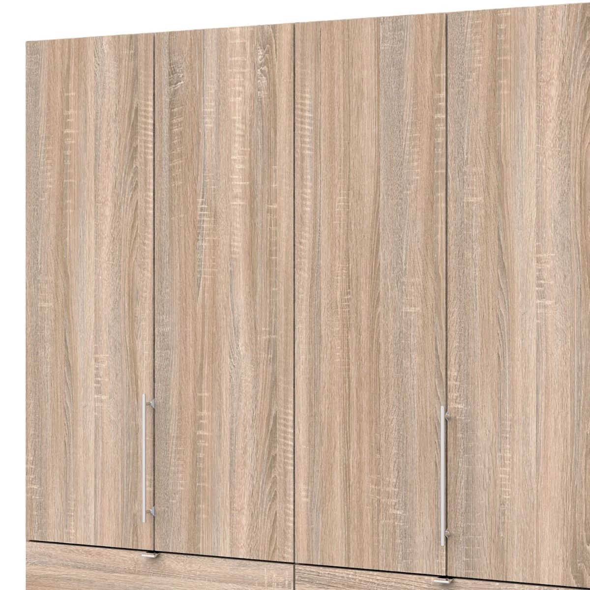 Oakwood Wiemann Loft Dark Rustic Oak 2M Bi-Folding Doors Wardrobe With Drawers
