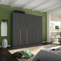 Oakwood Rauch Alabama Metallic Grey 5 Door Hinged Wardrobe