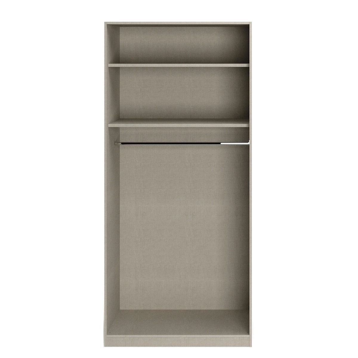 Oakwood Rauch Alabama Silk Grey 2 Door Hinged Wardrobe