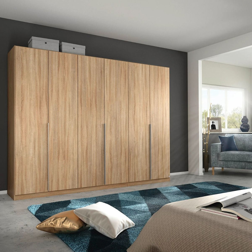 Oakwood Rauch Alabama Sonoma Oak 6 Door Hinged Wardrobe