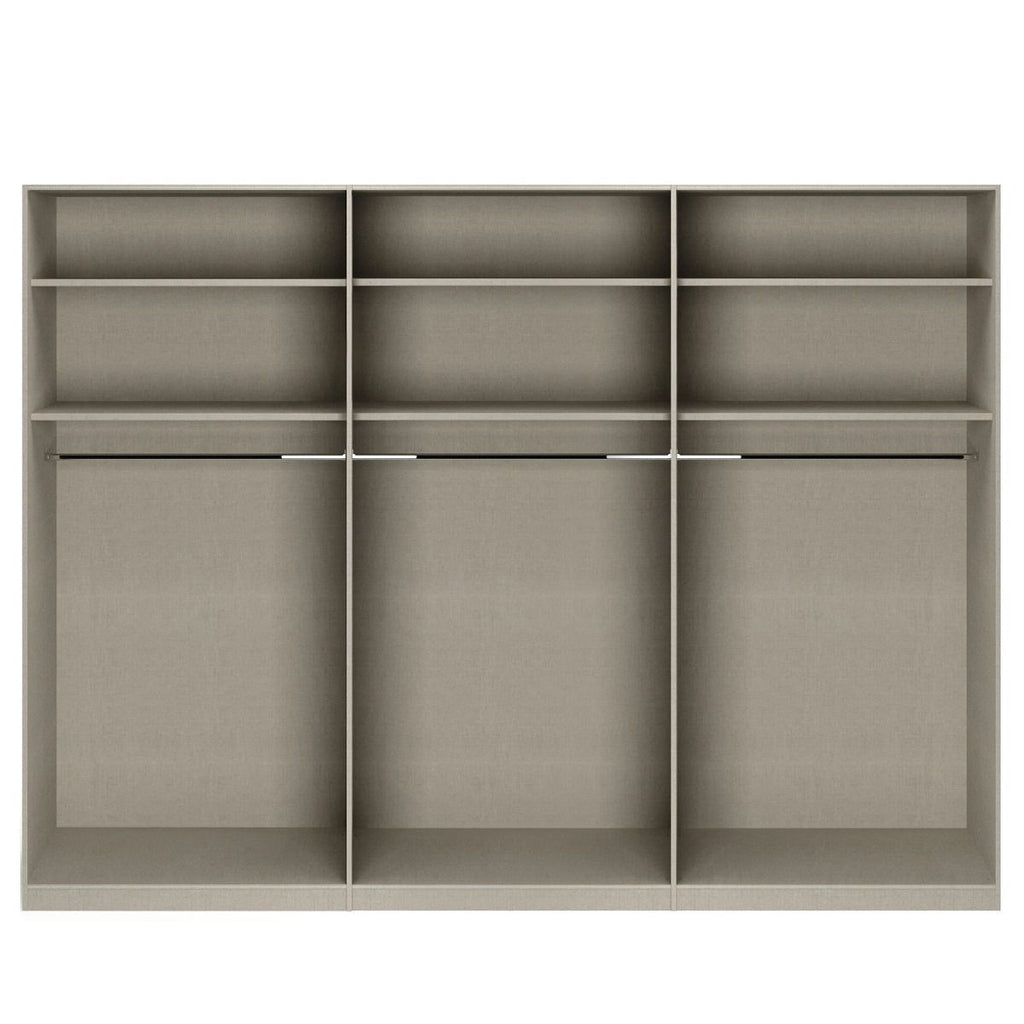 Oakwood Rauch Alabama Metallic Grey 6 Door Hinged Wardrobe