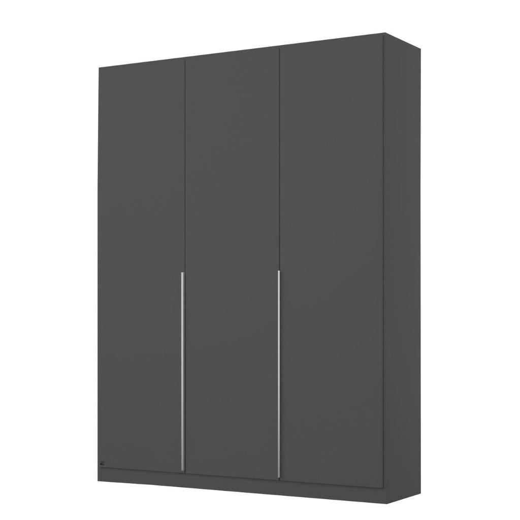 Oakwood Rauch Alabama Metallic Grey 3 Door Hinged Wardrobe