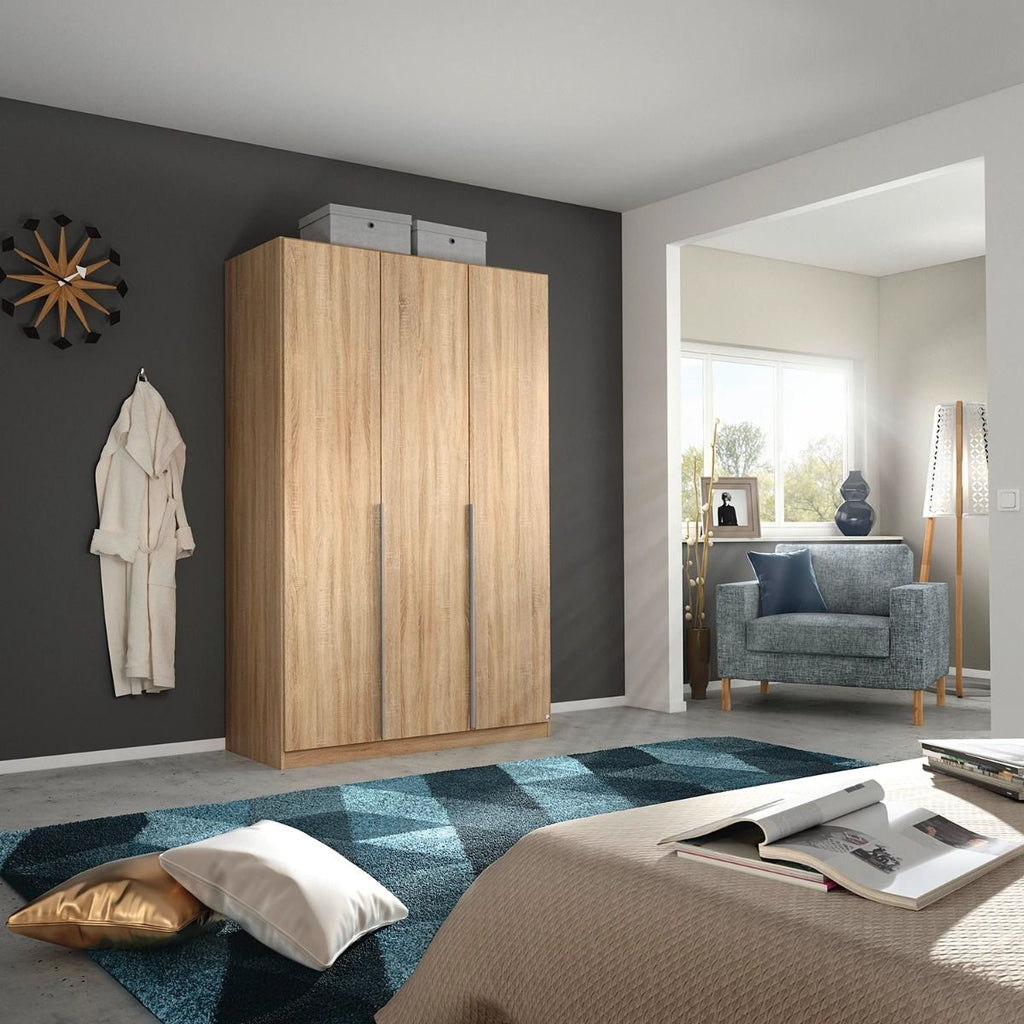 Oakwood Rauch Alabama Sonoma Oak 3 Door Hinged Wardrobe