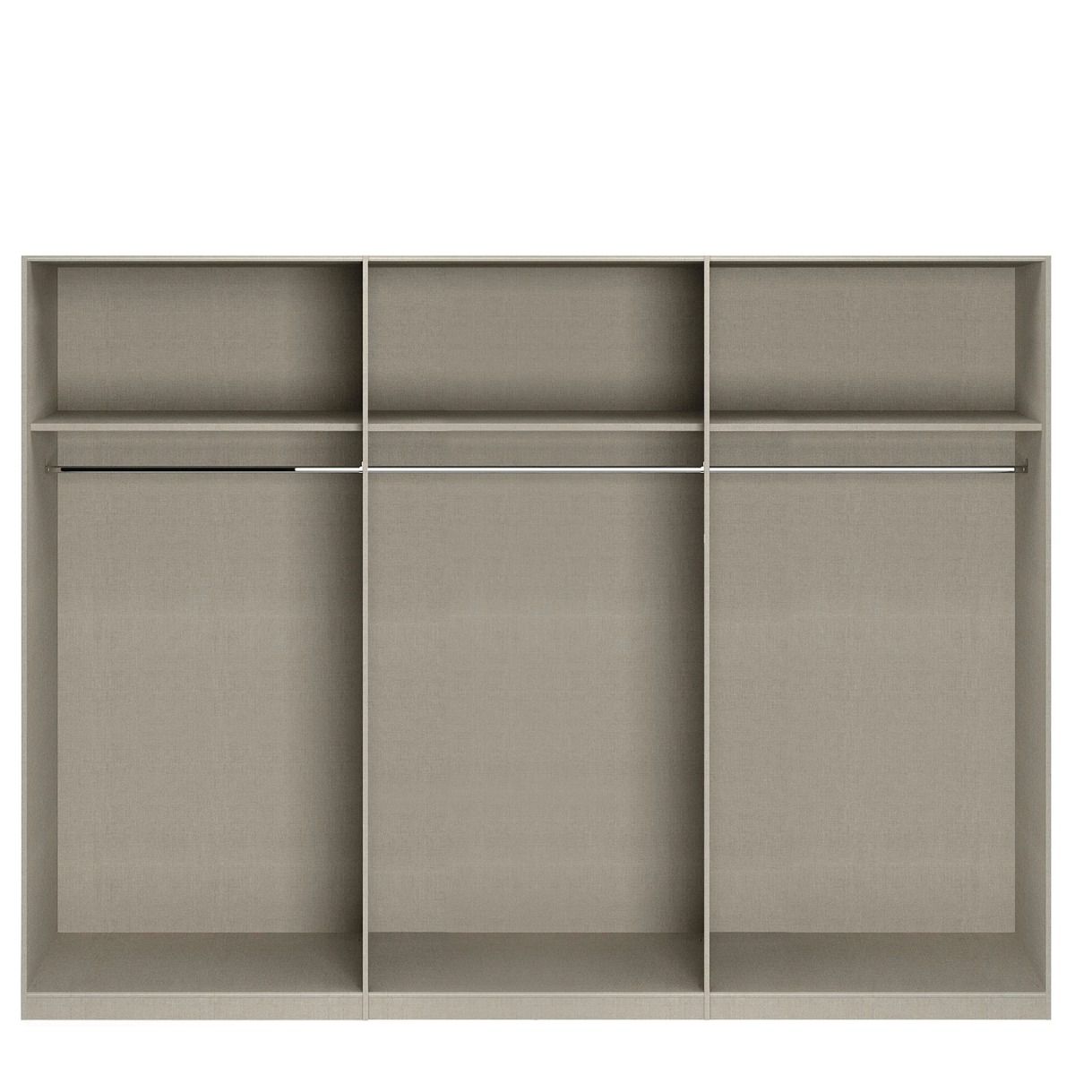 Oakwood Rauch Alabama Metallic Grey 6 Door Hinged Wardrobe