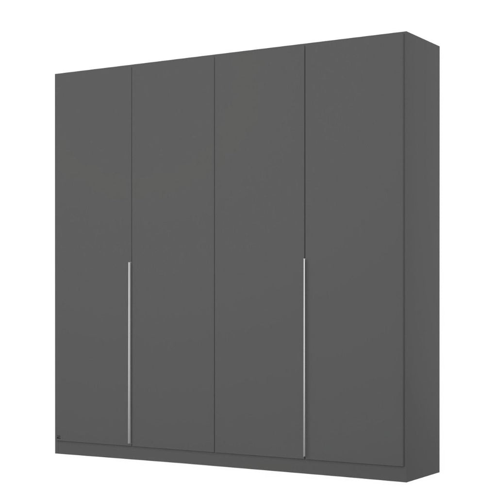 Oakwood Rauch Alabama Metallic Grey 4 Door Hinged Wardrobe