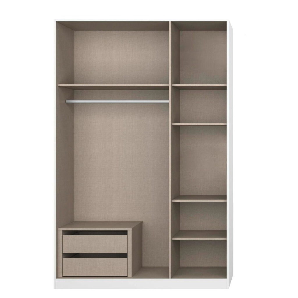 Oakwood Rauch Alabama White 3 Door Hinged Wardrobe