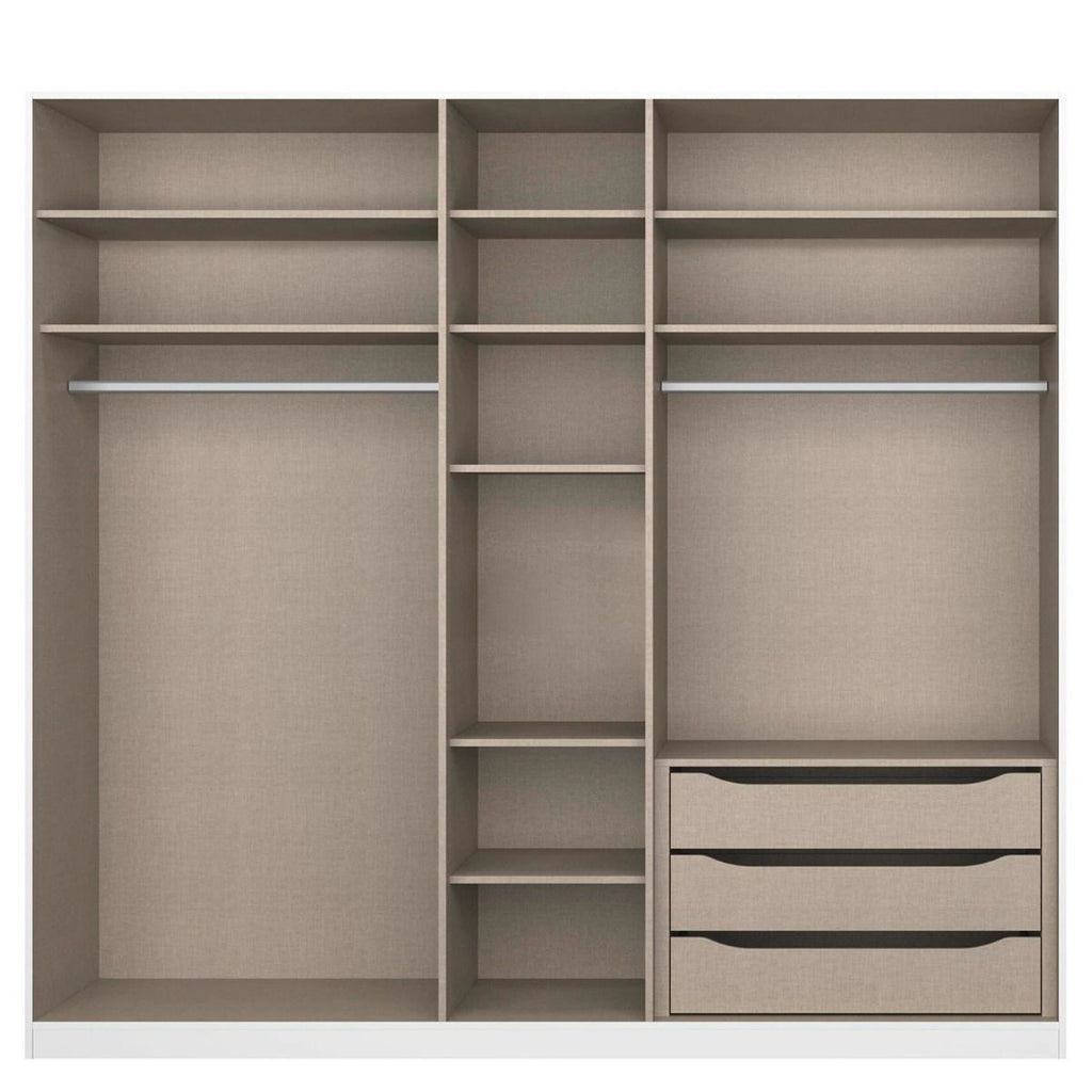 Oakwood Rauch Alabama High Polish With Mirror 5 Door Hinged Wardrobe