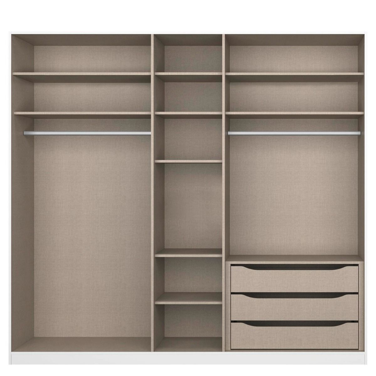 Oakwood Rauch Alabama High Polish With Mirror 5 Door Hinged Wardrobe