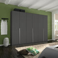 Oakwood Rauch Alabama Metallic Grey 6 Door Hinged Wardrobe