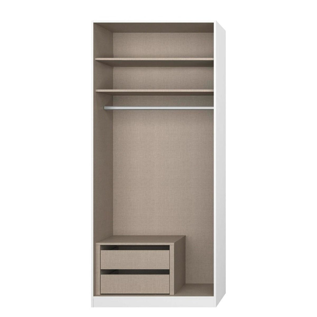 Oakwood Rauch Alabama White 2 Door Hinged Wardrobe