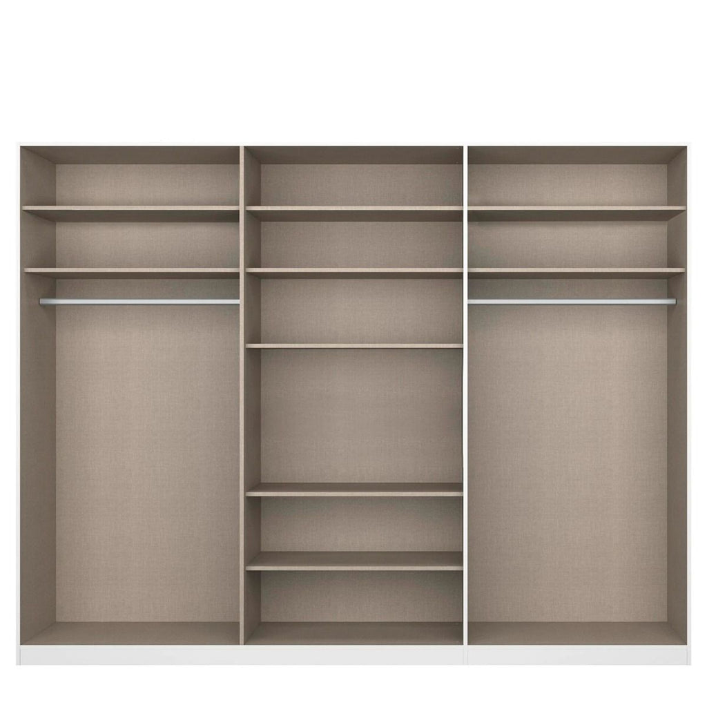 Oakwood Rauch Alabama Metallic Grey 6 Door Hinged Wardrobe