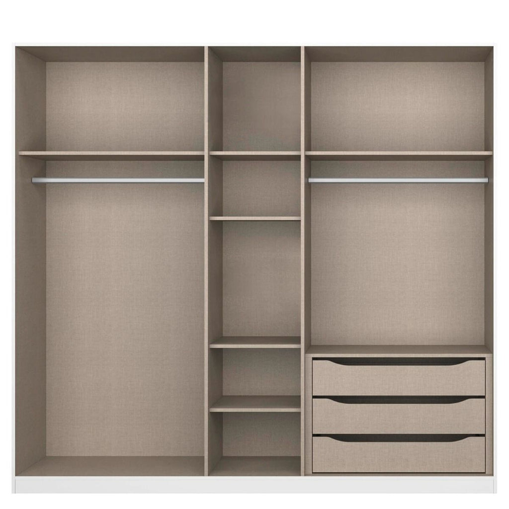 Oakwood Rauch Alabama Metallic Grey 5 Door Hinged Wardrobe