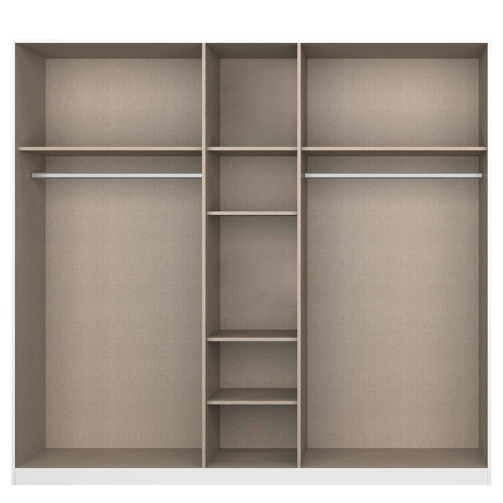 Oakwood Rauch Alabama High Polish With Mirror 5 Door Hinged Wardrobe